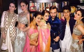 Posing Kareena was seen posing for many pictures with Karishma and Saif