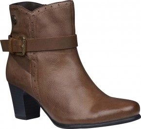 Block Heeled Boots in Brown