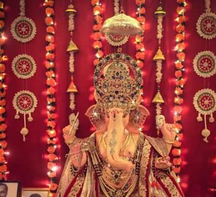 Ganpati Bappa's idol at Neil Nitin Mukesh house